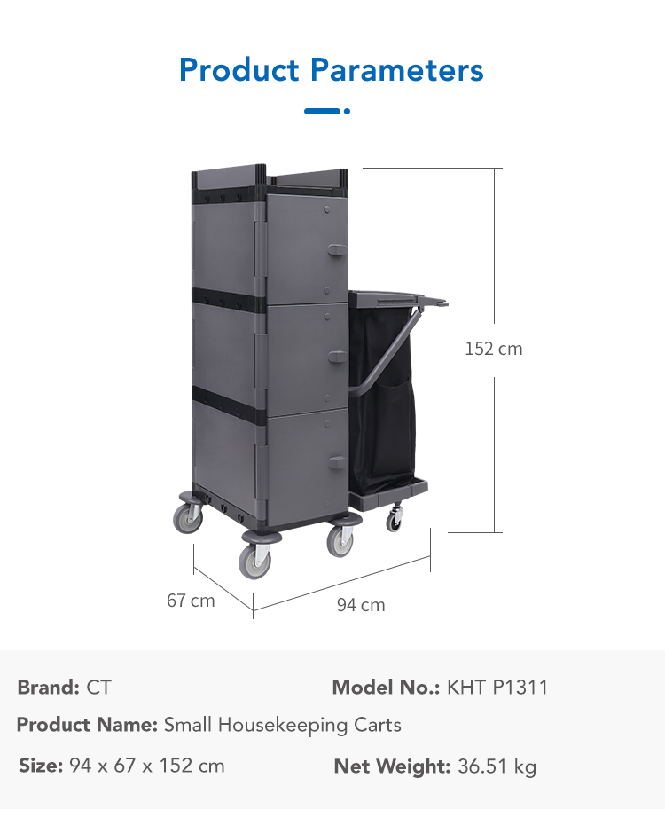 19999789.jpg CT Housekeeping Cart-Standard - Cleanic Cleaning Equipment
